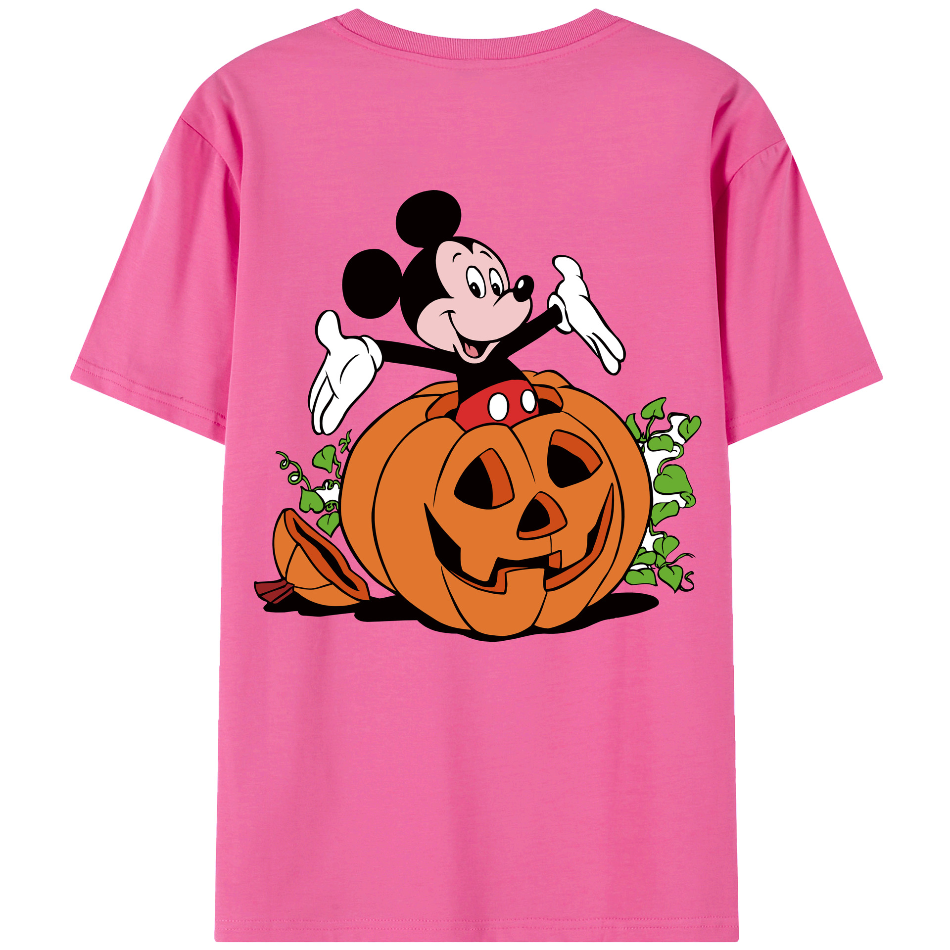 （画像用） ミッキーマウス Mickey Mouse レディース半袖Tシャツ(バックプリント)